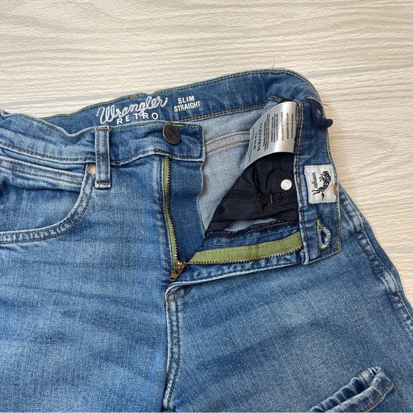 Wrangler Retro Slim Straight Medium Wash Western Cowboy Jeans Boys Size 12 Slim - Picture 6 of 11